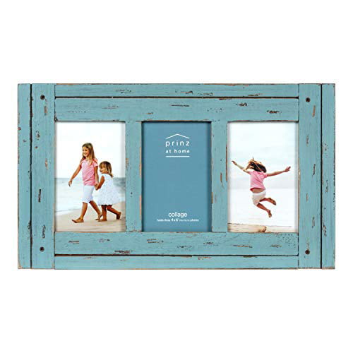 PRINZ 2-Opening Dakota Duo Walnut Wood Collage Frame for 4-Inch by 6-Inch Photo 